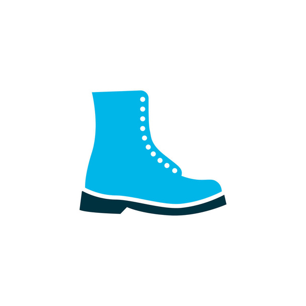 Boot icon colored symbol. Premium quality isolated shoes element in trendy style. - Vector, Image
