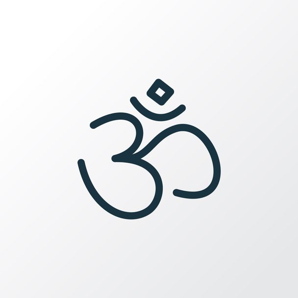 Hinduismo símbolo de línea de icono. Calidad premium aislado om elemento en el estilo de moda
. - Foto, imagen
