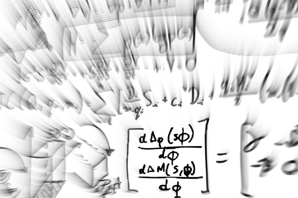 Un grand nombre de formules mathématiques se concentrent zoom sur un fond blanc
 - Photo, image