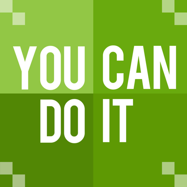 You can do it text written over green background. - Photo, Image