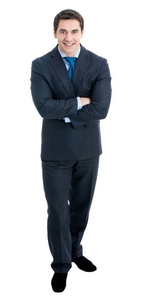 Smiling businessman, over white - Fotografie, Obrázek