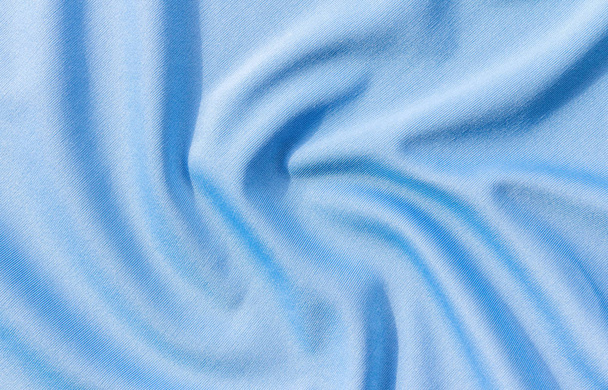 Textur und Hintergrund des blauen Tuchs - Foto, Bild