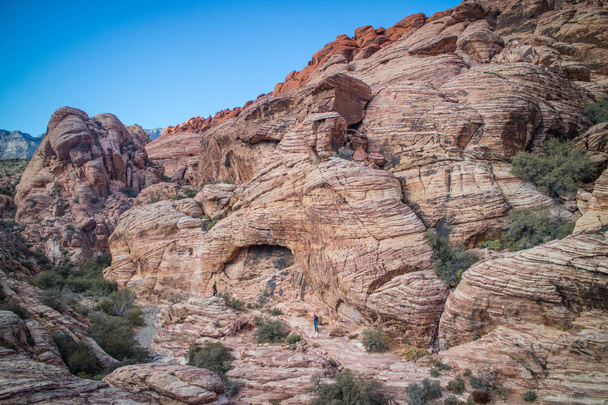 Calico vörös sziklák, vörös szikla kanyon nemzeti természetvédelmi terület, Nevada - Fotó, kép