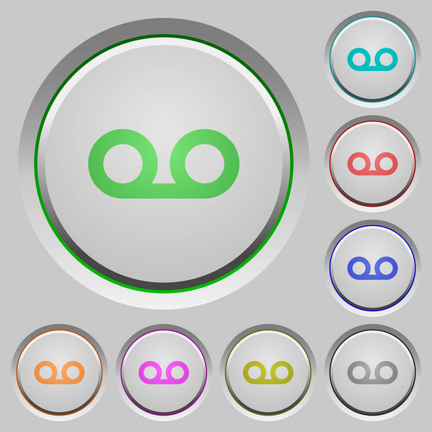 Піктограми кольорів голосової пошти на потоплених кнопках
 - Вектор, зображення