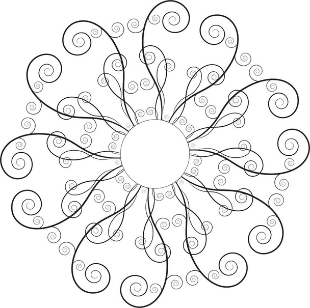 Ornate swirl pattern on white area for text - Photo, Image