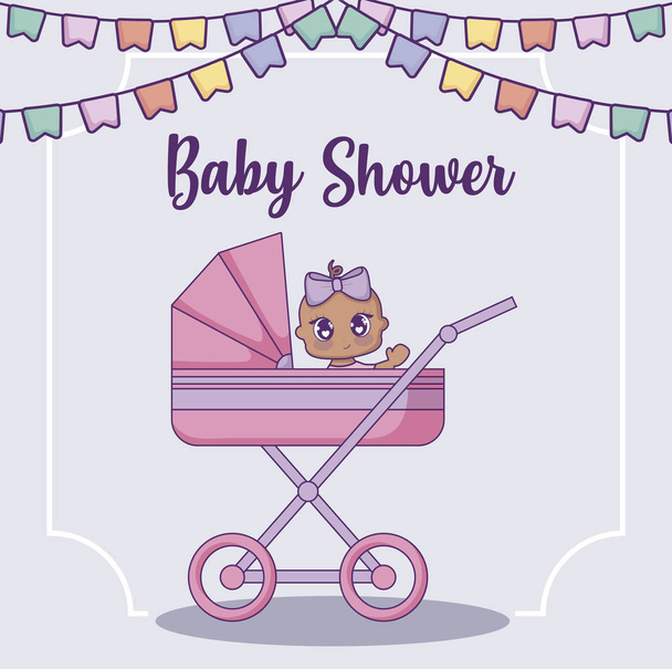diseño de ducha de bebé - Vector, imagen