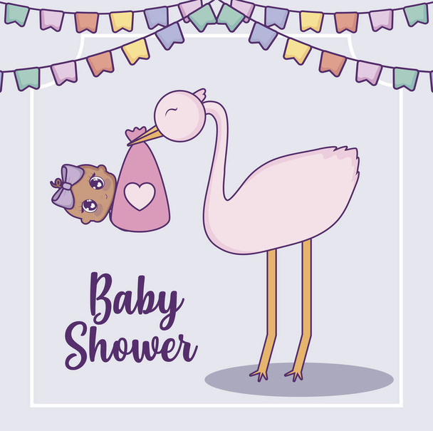 diseño de ducha de bebé - Vector, imagen