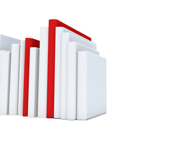 Red and white books - Fotoğraf, Görsel