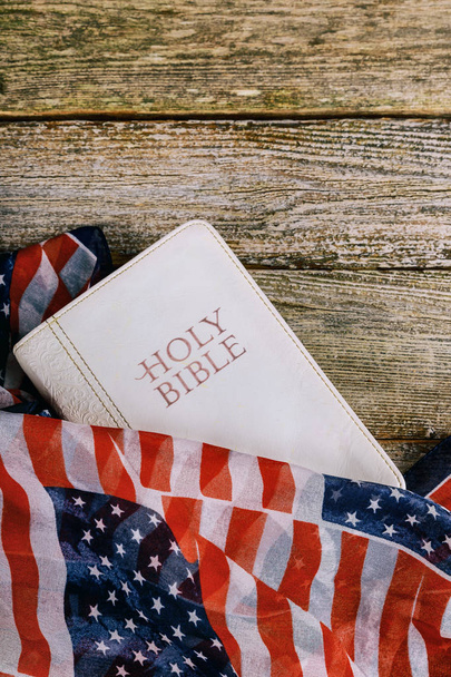 Holy Bible, Religion, the United States flag Church and State - Valokuva, kuva