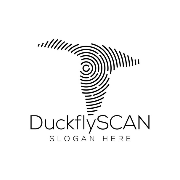 Duck Scan Technology Logo vector Element. Animal Technology Logo Template - Vector, Image