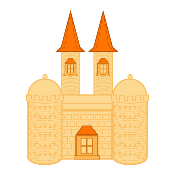 Isolated medieval castle building - Vector, imagen