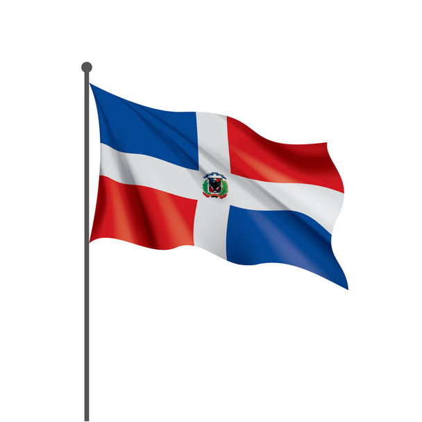 Dominicana прапор, Векторні ілюстрації на білому фоні - Вектор, зображення