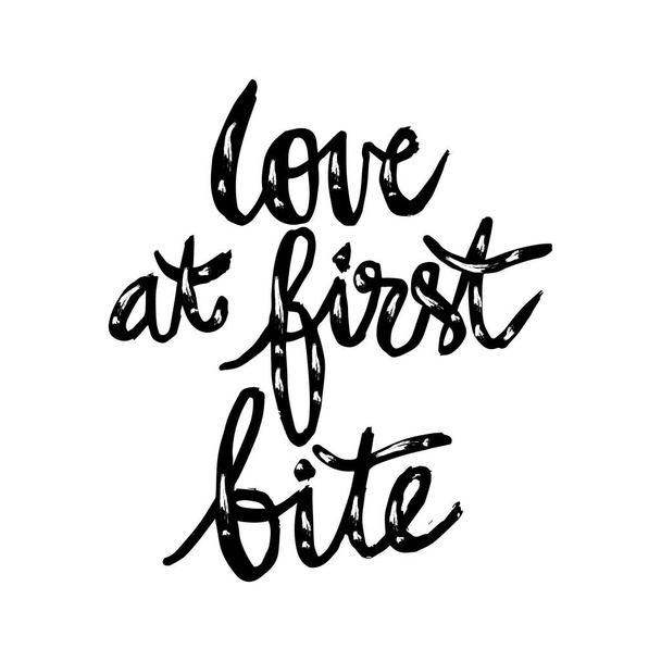 Love at first bite hand lettering - Photo, Image