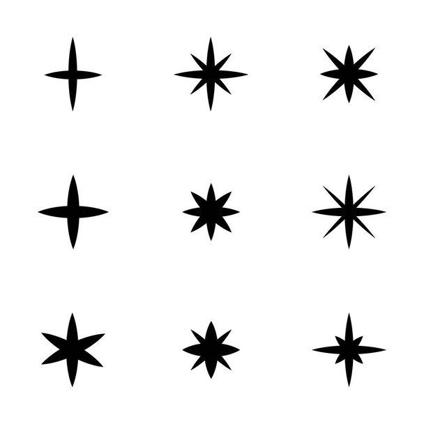 Star-Icon gesetzt. Vektor-Sammlung isoliert auf weißem Hintergrund - Vektor, Bild