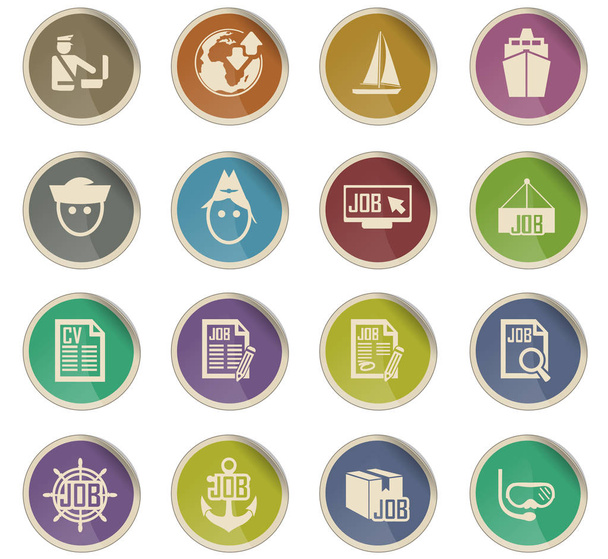 conjunto de ícone de pesquisa de trabalho
 - Vetor, Imagem