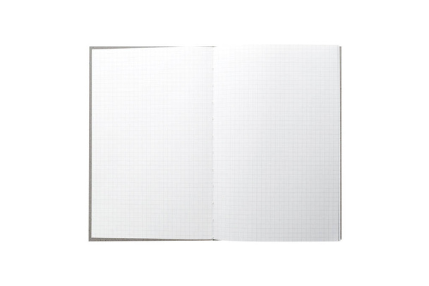 Top view graph book open grid chart for notes or statistics with clipping path and empty space for text. - Photo, Image