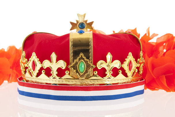 Golden crown with Dutch colors - Valokuva, kuva