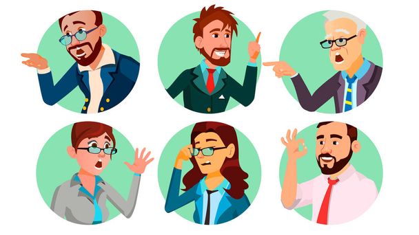 Business People In A Hole Vector. Society Behavior Concept. Isolated Flat Cartoon illustration - Vector, Image