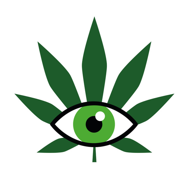 marihuany do celów medycznych okulistyka - Wektor, obraz