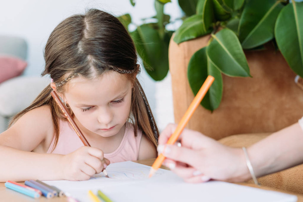 kids artistic leisure painting art hobby girl draw - Fotografie, Obrázek