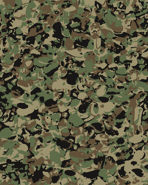 Camouflage pattern background seamless vector illustration. Military fashionable abstract geometric texture. - Photo, Image