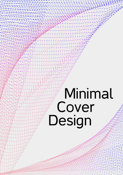 Cover-Design mit abstrakten Linien. - Vektor, Bild