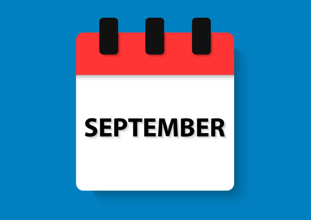 Szeptember calendar ikon tervezés  - Vektor, kép