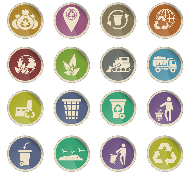 Conjunto de iconos de basura
 - Vector, imagen