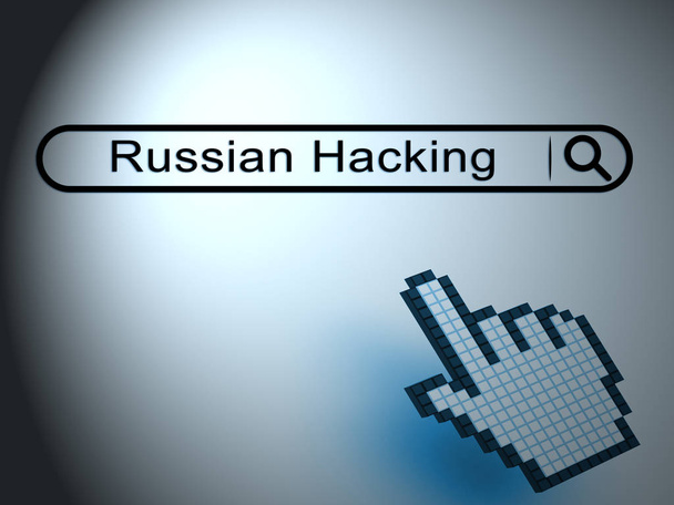 Hacker-Bildschirm Cyber-Datenverletzung 2d Abbildung zeigt Sicherheitswarnungen vor Web-Spionage auf dem Tablet. Schutz vor Hackerangriffen aus Russland.  - Foto, Bild