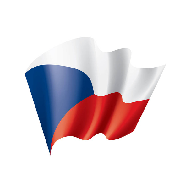 Czechia flag, vector illustration on a white background - Vector, Image