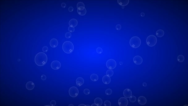 Light soap bubbles on a blue background, art video illustration. - Footage, Video