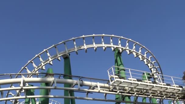 Roller coaster ride at a amusement park in Chile - Footage, Video