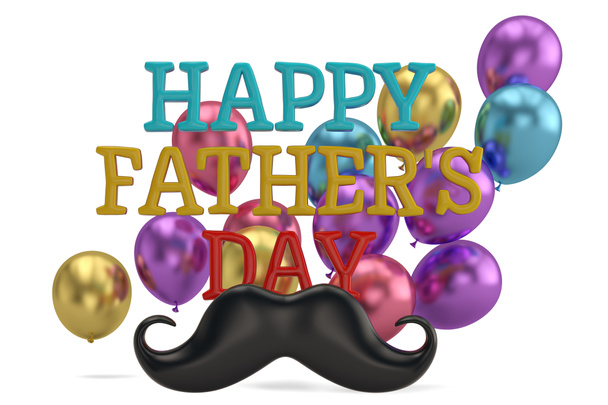Funny lovely father's day  isolated on white background 3D illustration. - Photo, image