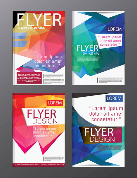 Lay-out ontwerpsjabloon jaarlijkse verslag Flyer Leaflet moderne achtergrond. illustratie vector veelhoek  - Vector, afbeelding