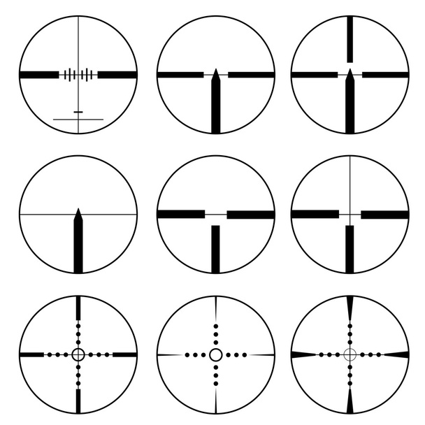 Cross hair and target set illustration. - Foto, afbeelding