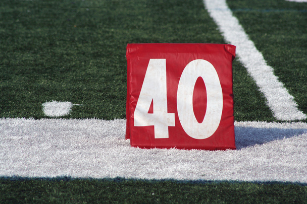 Značka 40 yard fotbal - Fotografie, Obrázek