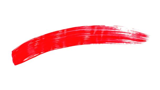 beyaz zemin üzerine kırmızı brushstroke - Fotoğraf, Görsel