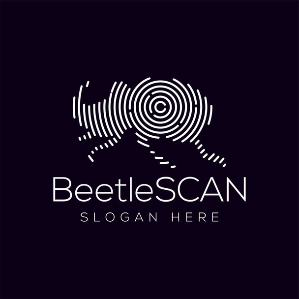 Beetle Scan Technology Logo vector Element. Animal Technology Logo Template - Vector, Image