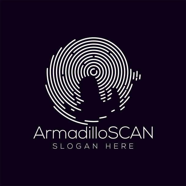 Armadillo Scan Technology Logo vector Element. Modèle de logo de technologie animale
 - Vecteur, image