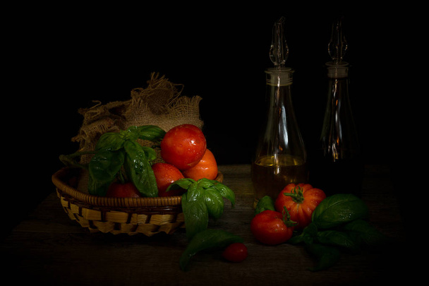 a view of tomato salad ingredient - Foto, immagini