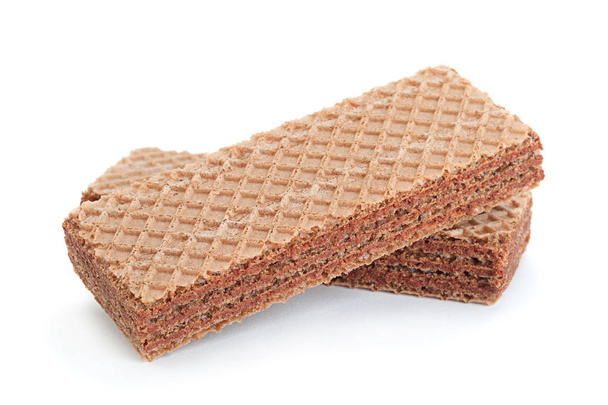 Brown wafers stick isolated on white background - Photo, Image