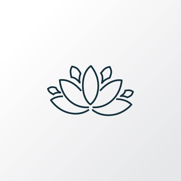 Lotus flower ikon vonal szimbólum. Prémium minőségű elszigetelt virág elem divatos stílusban. - Vektor, kép