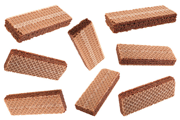 Brown wafers stick set isolado no fundo branco
 - Foto, Imagem
