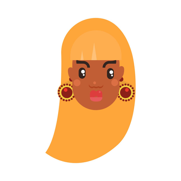 peau noire femme tête
 - Vecteur, image