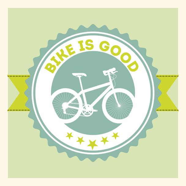 bike ride is good  design card style  - Vector, Image