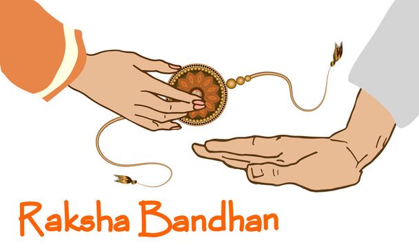  Indický festival Raksha Bandhan - Vektor, obrázek