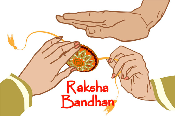 индийский фестиваль ракша бандхан
 - Вектор,изображение