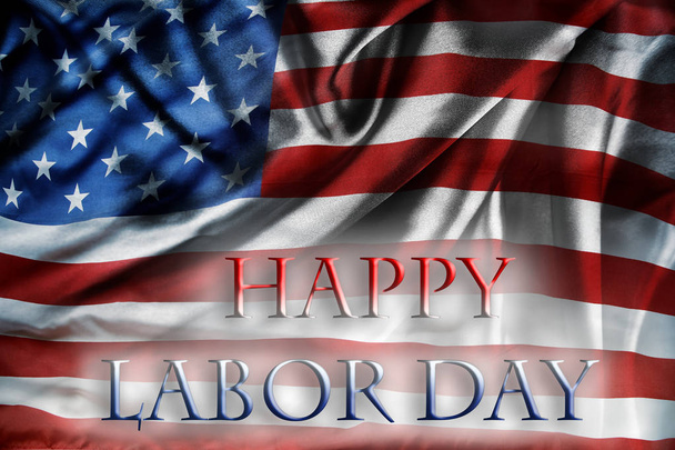 Amerikan bayrağı. İşçi Bayramı kutlu olsun. - Fotoğraf, Görsel