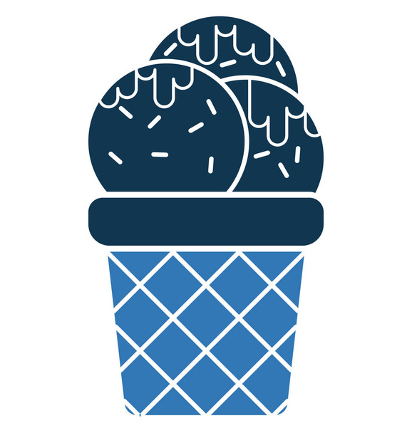  Ice Cream Vector Icon szerkeszthető - Vektor, kép