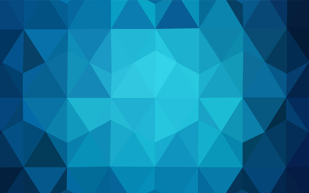Tmavě modrý vektor mnohoúhelník abstraktní pozadí. Tvůrčí obrázek v polotónových stylu s trojúhelníky. Nejlepší trojúhelníkový design pro vaši firmu. - Vektor, obrázek